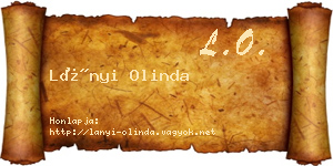 Lányi Olinda névjegykártya
